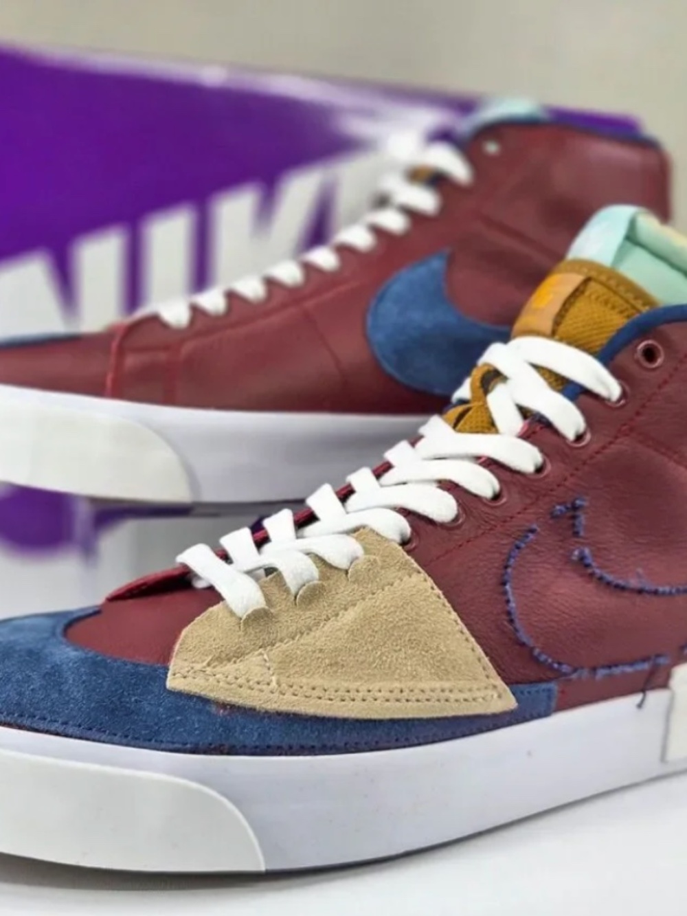 Nike SB Zoom Blazer Mid Edge L Team Red Navy DA2189-600 size 9